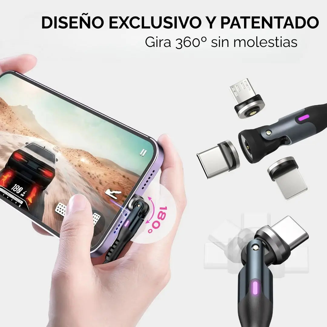 Cargador Magnético + 3 adaptadores gratis