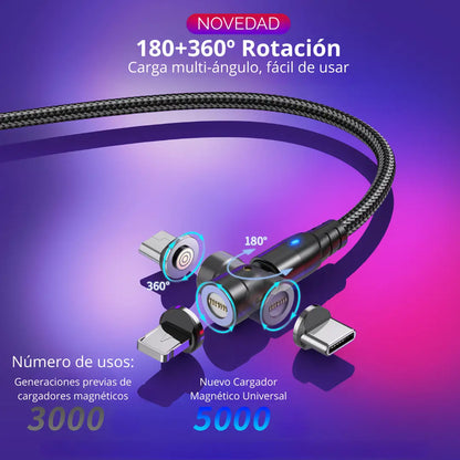 Cargador Magnético + 3 adaptadores gratis